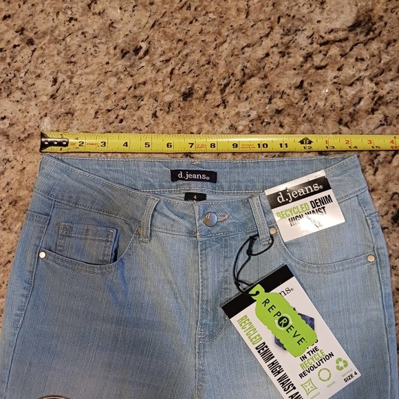 NWT d.jeans recycled denim high waist ankle jeans sz 4 light wash - Picture 4 of 8